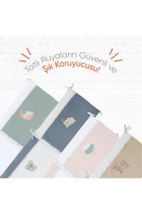 Gezenbebe Hero Bebek & Çocuklar İçin Nakışlı Karyola Kenar Koruyucu (40X180) Bunny - 6