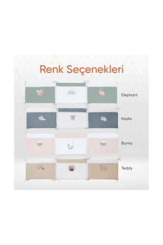 Gezenbebe Hero Bebek & Çocuklar İçin Nakışlı Karyola Kenar Koruyucu (40X180) Elephant - 8