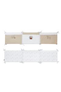 Gezenbebe Hero Bebek & Çocuklar İçin Nakışlı Karyola Kenar Koruyucu (40X180) Teddy 