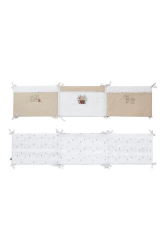 Gezenbebe Hero Bebek & Çocuklar İçin Nakışlı Karyola Kenar Koruyucu (40X180) Teddy - 1