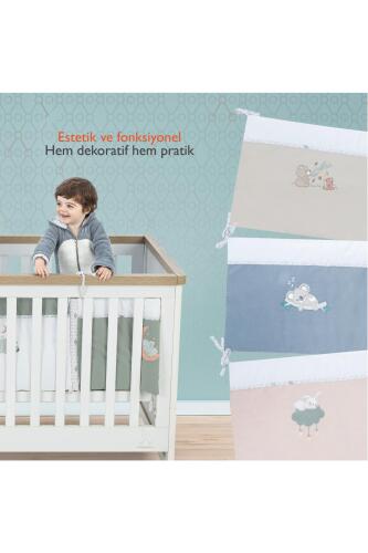 Gezenbebe Hero Bebek & Çocuklar İçin Nakışlı Karyola Kenar Koruyucu (40X180) Teddy - 4