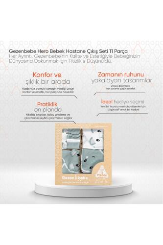 Gezenbebe Hero Bebek Hastane Çıkış Seti 11 Parça Elephant - 2