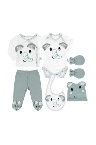 Gezenbebe Hero Bebek Hastane Çıkış Seti 6 Parça - Elephant - 1