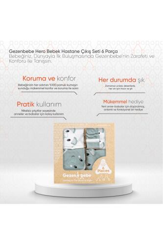 Gezenbebe Hero Bebek Hastane Çıkış Seti 6 Parça - Elephant - 2