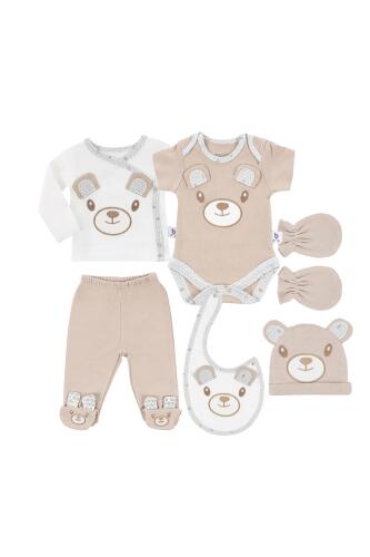 Gezenbebe Hero Bebek Hastane Çıkış Seti 6 Parça - Teddy - 1