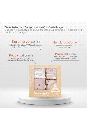 Gezenbebe Hero Bebek Hastane Çıkış Seti 6 Parça - Bunny - 7