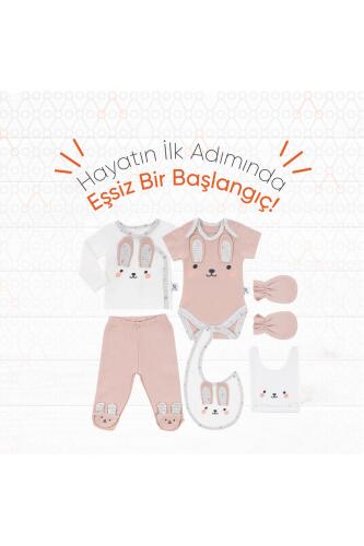 Gezenbebe Hero Bebek Hastane Çıkış Seti 6 Parça - Bunny - 5
