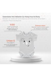 Gezenbebe Hero Bebekler İçin Nakışlı Kısa Kol Body - Koala - 9