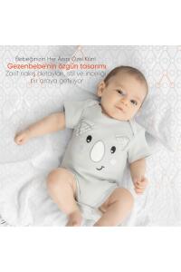 Gezenbebe Hero Bebekler İçin Nakışlı Kısa Kol Body - Koala - 3