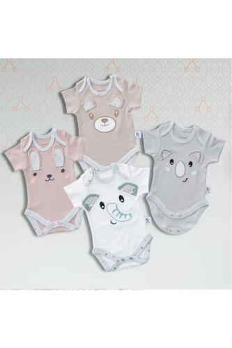 Gezenbebe Hero Bebekler İçin Nakışlı Kısa Kol Body - Bunny - 17