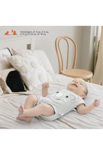 Gezenbebe Hero Bebekler İçin Nakışlı Kısa Kol Body - Bunny - 4