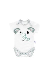 Gezenbebe Hero Bebekler İçin Nakışlı Kısa Kol Body - Elephant 