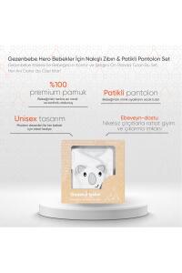 Gezenbebe Hero Bebekler İçin Nakışlı Zıbın & Patikli Pantolon Set - Koala - 2