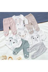 Gezenbebe Hero Bebekler İçin Nakışlı Zıbın & Patikli Pantolon Set - Elephant - 23