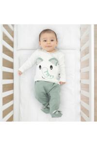 Gezenbebe Hero Bebekler İçin Nakışlı Zıbın & Patikli Pantolon Set - Bunny - 14