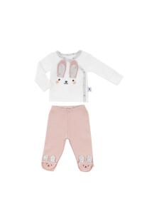Gezenbebe Hero Bebekler İçin Nakışlı Zıbın & Patikli Pantolon Set - Bunny - 17
