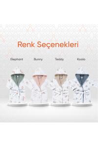 Gezenbebe Hero Desenli Müslin & Havlu Bebek Çocuk Bornozu - Teddy - 10