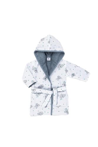 Gezenbebe Hero Desenli Müslin & Havlu Bebek Çocuk Bornozu - Koala - 11