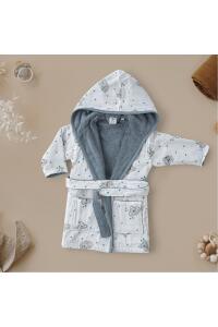 Gezenbebe Hero Desenli Müslin & Havlu Bebek Çocuk Bornozu - Koala - 18