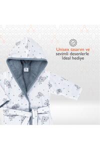 Gezenbebe Hero Desenli Müslin & Havlu Bebek Çocuk Bornozu - Koala - 5