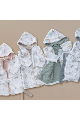 Gezenbebe Hero Desenli Müslin & Havlu Bebek Çocuk Bornozu - Koala - 9