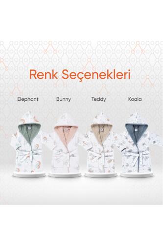 Gezenbebe Hero Desenli Müslin & Havlu Bebek Çocuk Bornozu - Koala - 10