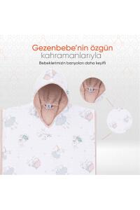 Gezenbebe Hero Desenli Müslin & Havlu Bebek Çocuk Pançosu Bunny - 3