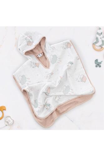 Gezenbebe Hero Desenli Müslin & Havlu Bebek Çocuk Pançosu Bunny - 9
