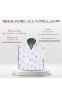 Gezenbebe Hero Desenli Müslin & Havlu Bebek Çocuk Pançosu Elephant - 2