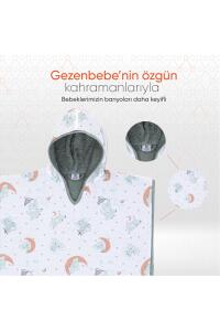 Gezenbebe Hero Desenli Müslin & Havlu Bebek Çocuk Pançosu Elephant - 3