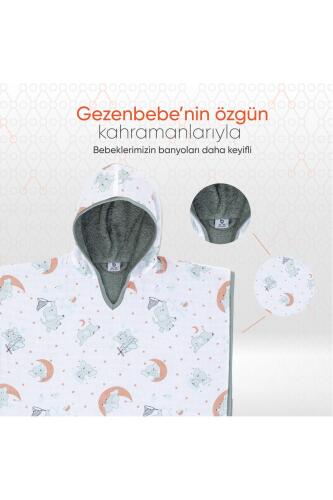 Gezenbebe Hero Desenli Müslin & Havlu Bebek Çocuk Pançosu Elephant - 3