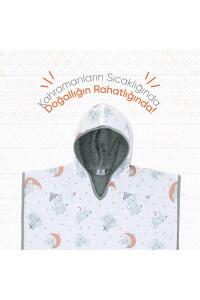 Gezenbebe Hero Desenli Müslin & Havlu Bebek Çocuk Pançosu Elephant - 4