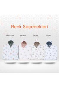 Gezenbebe Hero Desenli Müslin & Havlu Bebek Çocuk Pançosu Elephant - 8