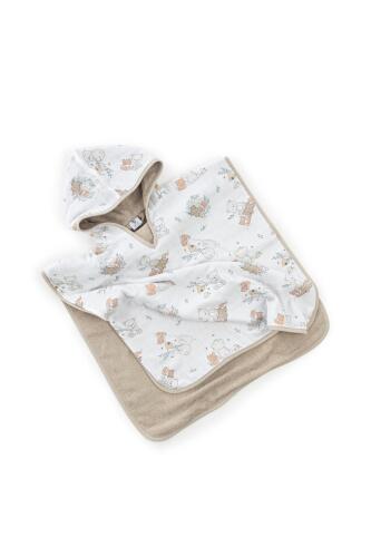 Gezenbebe Hero Desenli Müslin & Havlu Bebek Çocuk Pançosu Teddy - 9