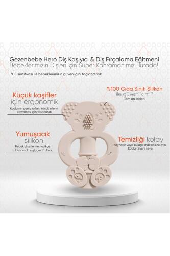 Gezenbebe Hero Diş Kaşıyıcı & Diş Fırçalama Eğitmeni Mink - 2