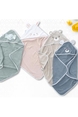 Gezenbebe Hero Kahraman Başlıklı Bebek & Çocuk Kurulama Havlusu Elephant - 10