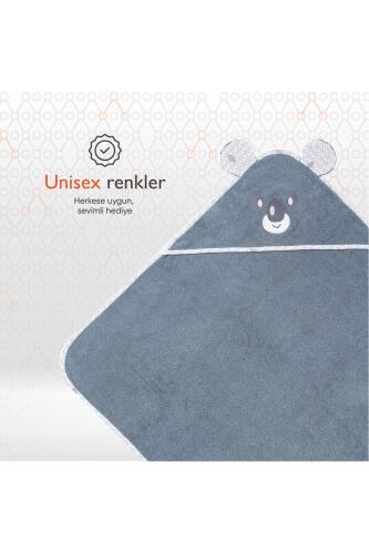 Gezenbebe Hero Kahraman Başlıklı Bebek & Çocuk Kurulama Havlusu Koala - 5