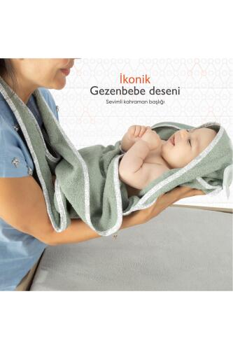 Gezenbebe Hero Kahraman Başlıklı Kundak Bebek Havlusu Bunny - 5