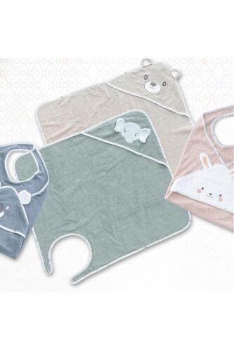 Gezenbebe Hero Kahraman Başlıklı Kundak Bebek Havlusu Elephant - 8