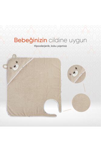 Gezenbebe Hero Kahraman Başlıklı Kundak Bebek Havlusu Teddy - 3