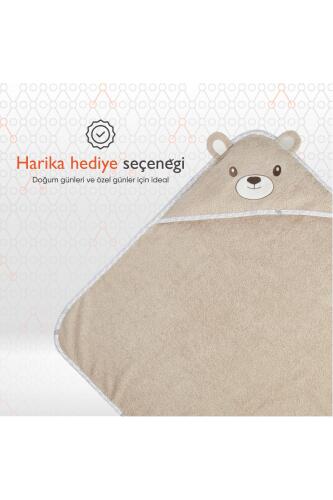 Gezenbebe Hero Kahraman Başlıklı Kundak Bebek Havlusu Teddy - 5