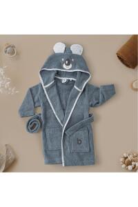 Gezenbebe Hero Kahraman Kapüşonlu Havlu Bebek Çocuk Bornozu - Koala - 18