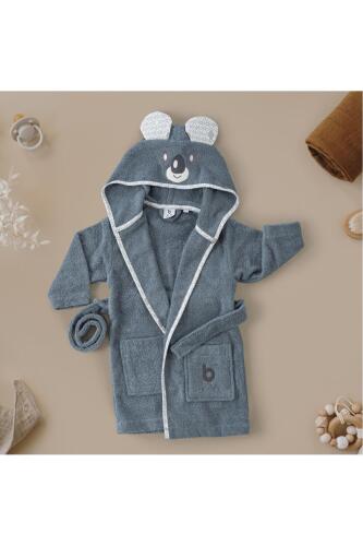 Gezenbebe Hero Kahraman Kapüşonlu Havlu Bebek Çocuk Bornozu - Koala - 18
