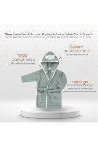 Gezenbebe Hero Kahraman Kapüşonlu Havlu Bebek Çocuk Bornozu - Elephant - 2