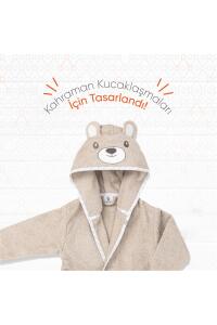 Gezenbebe Hero Kahraman Kapüşonlu Havlu Bebek Çocuk Bornozu - Teddy - 15