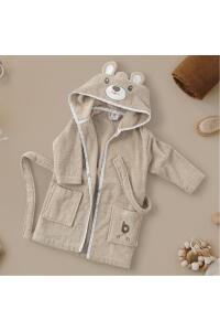 Gezenbebe Hero Kahraman Kapüşonlu Havlu Bebek Çocuk Bornozu - Teddy - 8