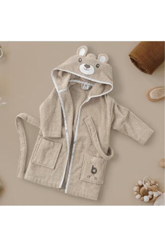 Gezenbebe Hero Kahraman Kapüşonlu Havlu Bebek Çocuk Bornozu - Teddy - 8