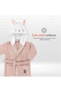 Gezenbebe Hero Kahraman Kapüşonlu Havlu Bebek Çocuk Bornozu - Bunny - 4