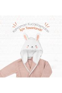 Gezenbebe Hero Kahraman Kapüşonlu Havlu Bebek Çocuk Bornozu - Bunny - 5