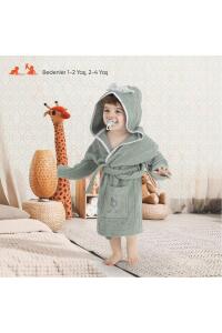 Gezenbebe Hero Kahraman Kapüşonlu Havlu Bebek Çocuk Bornozu - Bunny - 8